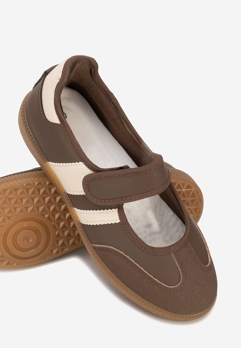 Hnedé dámské baleríny Elisio