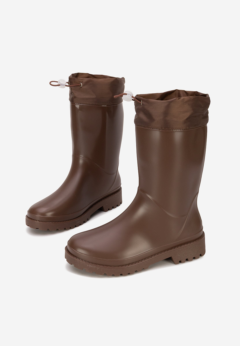 Hnedé dámske holínky Zunaira