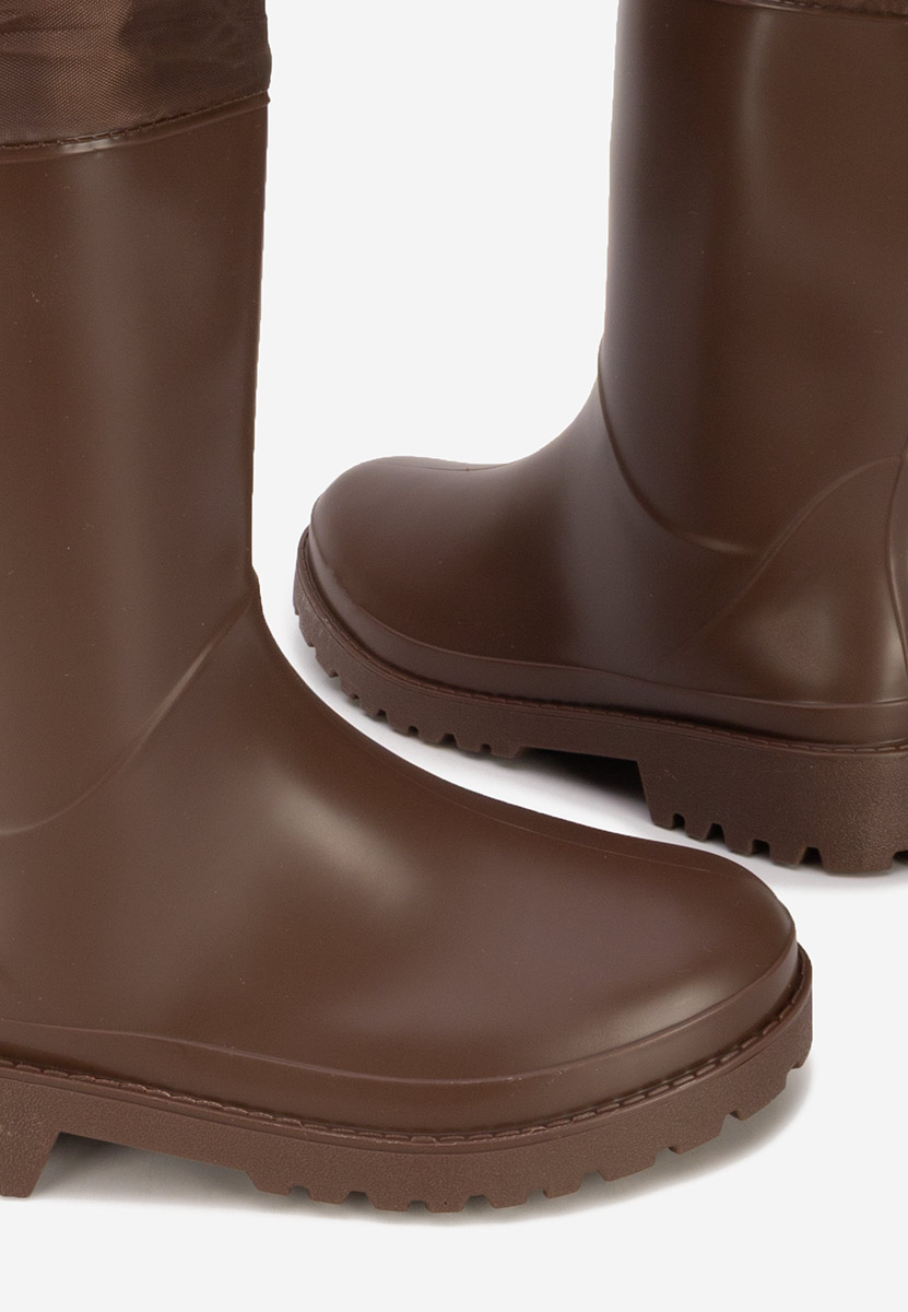 Hnedé dámske holínky Zunaira