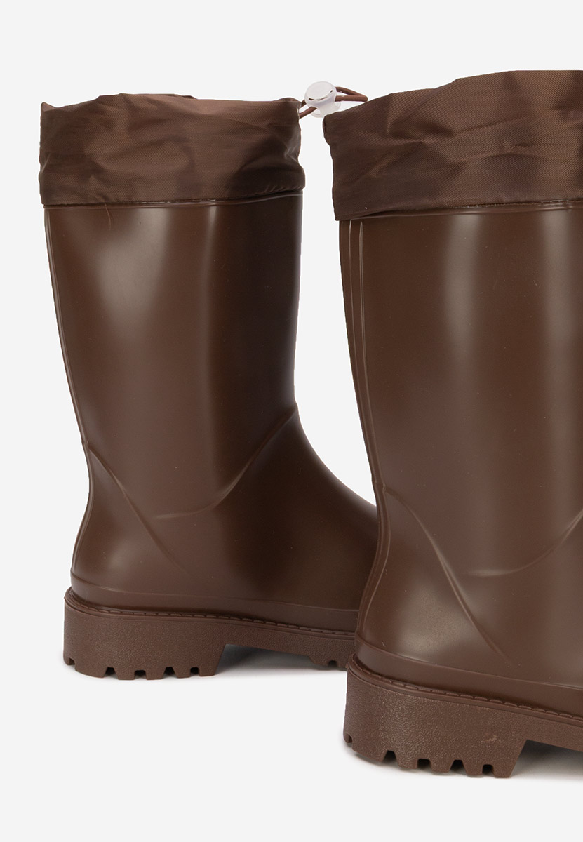 Hnedé dámske holínky Zunaira