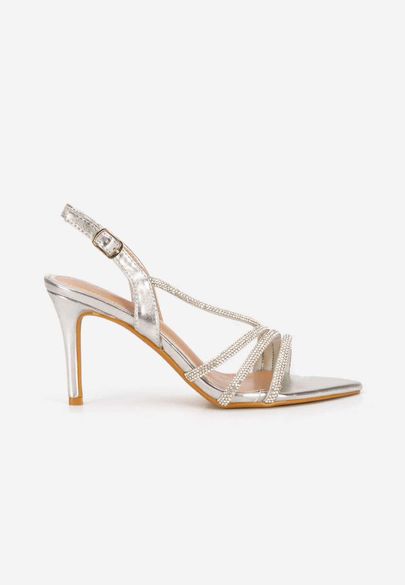 Stribrné dámské elegantní sandály Sorinia