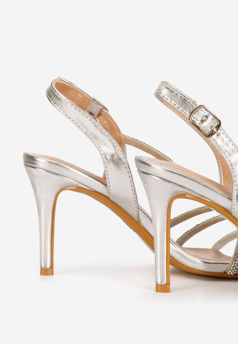 Stribrné dámské elegantní sandály Sorinia