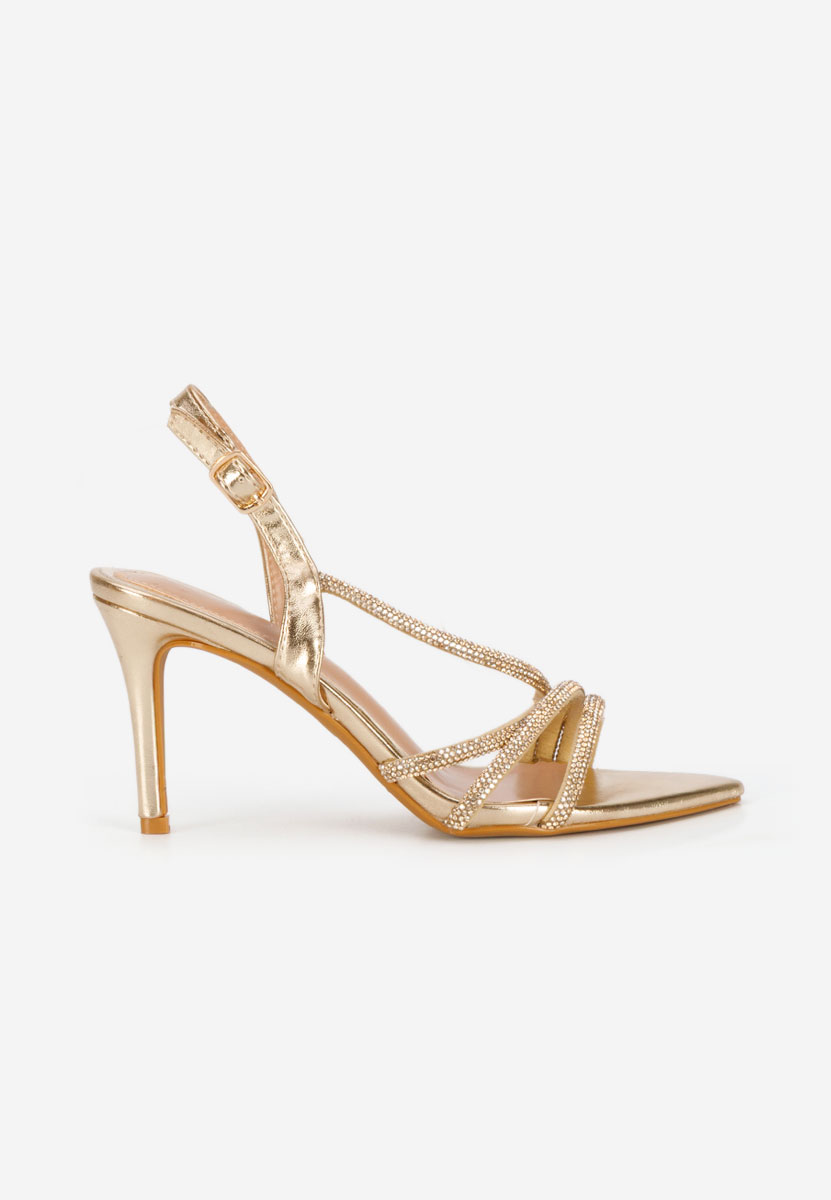 Zlaté dámské elegantní sandály Sorinia