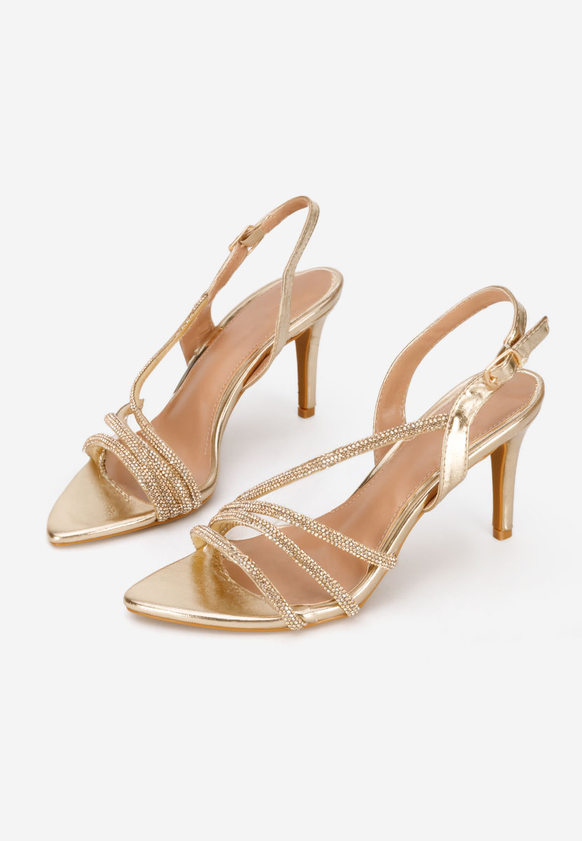 Zlaté dámské elegantní sandály Sorinia