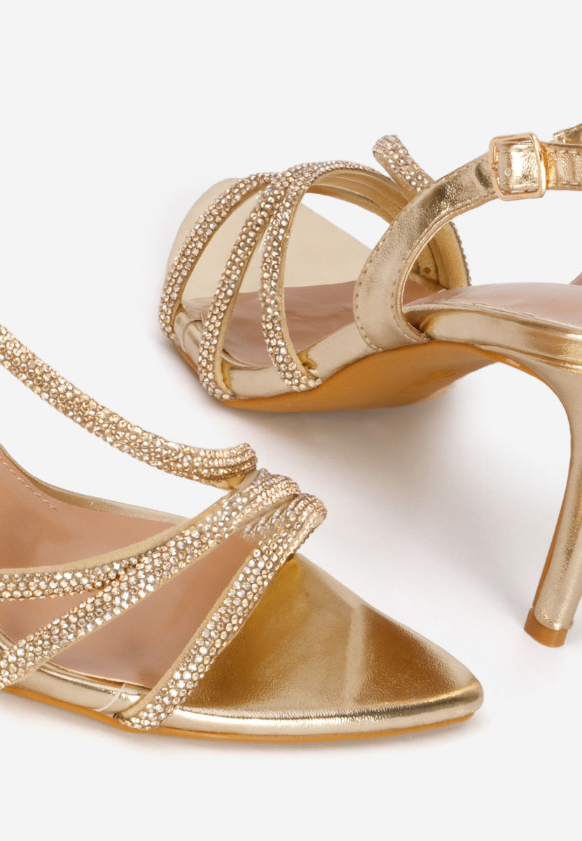 Zlaté dámské elegantní sandály Sorinia