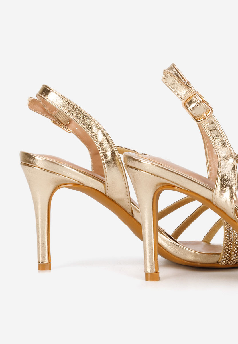 Zlaté dámské elegantní sandály Sorinia