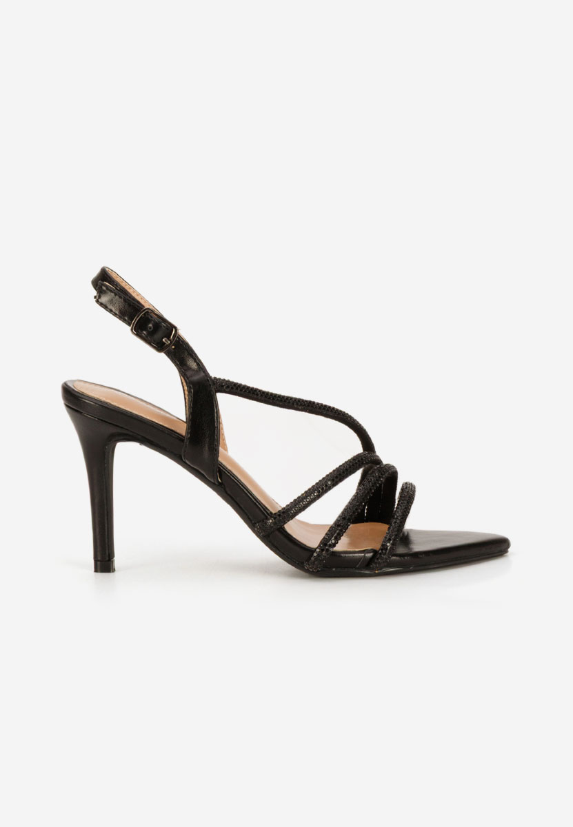 Černé dámské elegantní sandály Sorinia