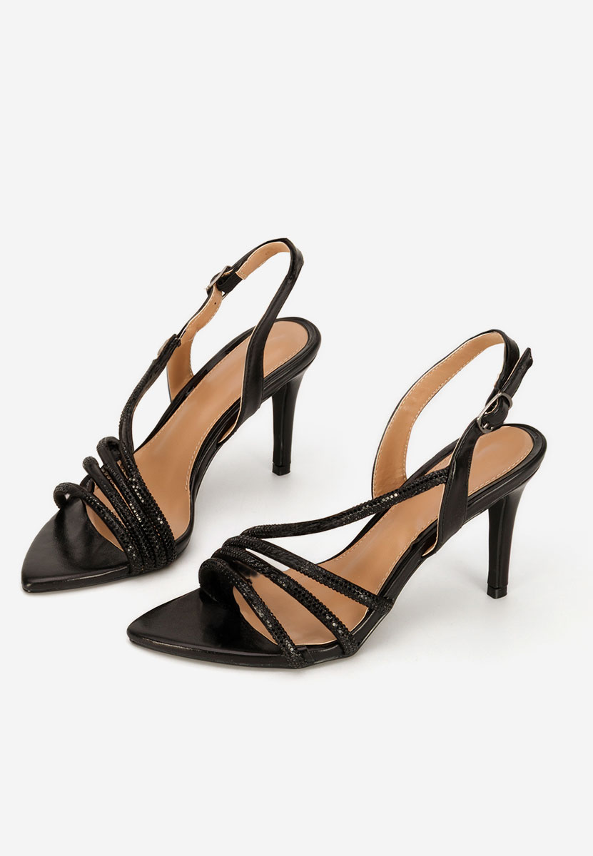 Černé dámské elegantní sandály Sorinia