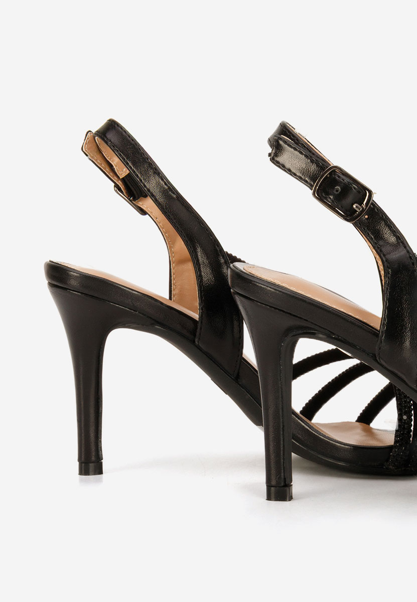 Černé dámské elegantní sandály Sorinia