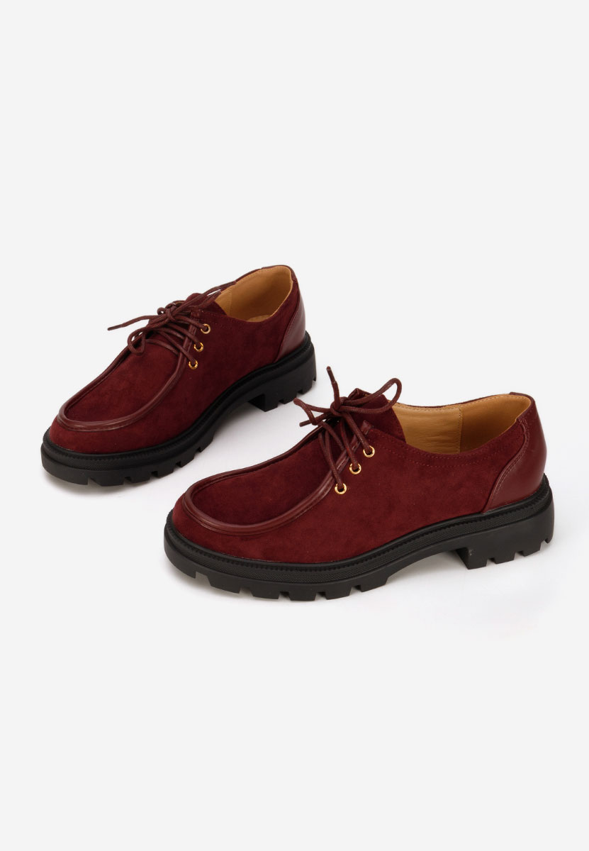 Bordové dámské polobotky Seliora