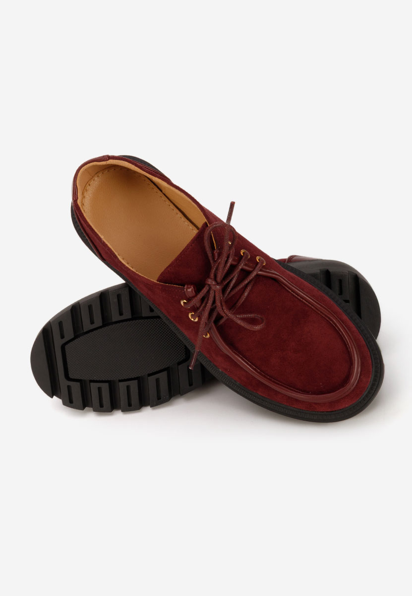 Bordové dámské polobotky Seliora