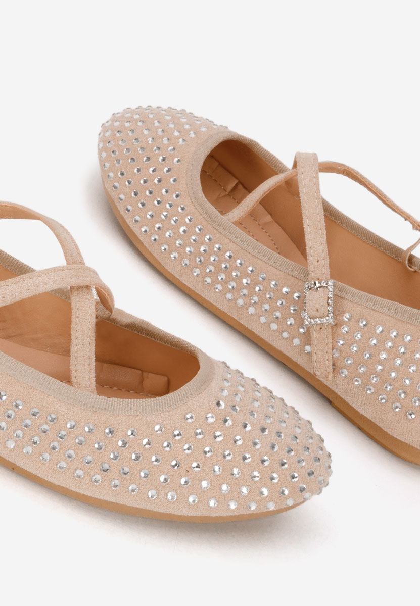 Béžové dámské baleríny Karemy