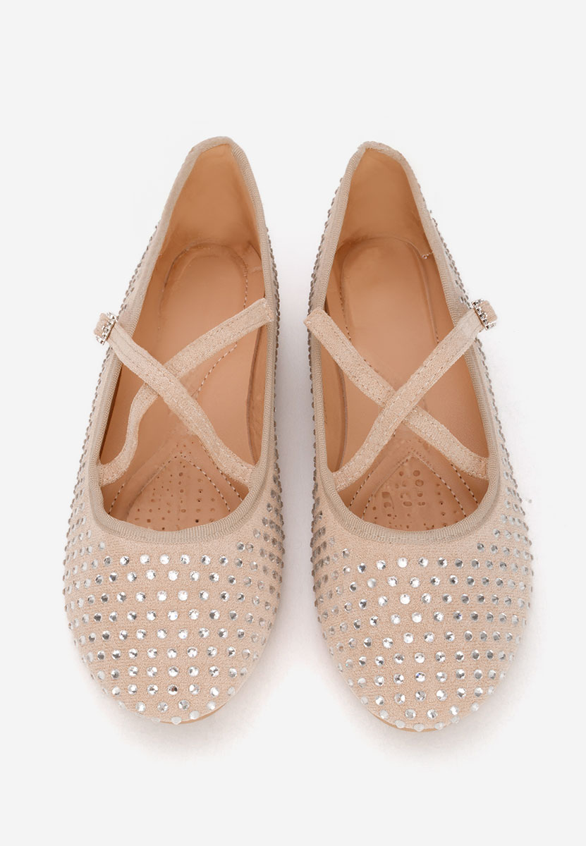 Béžové dámské baleríny Karemy