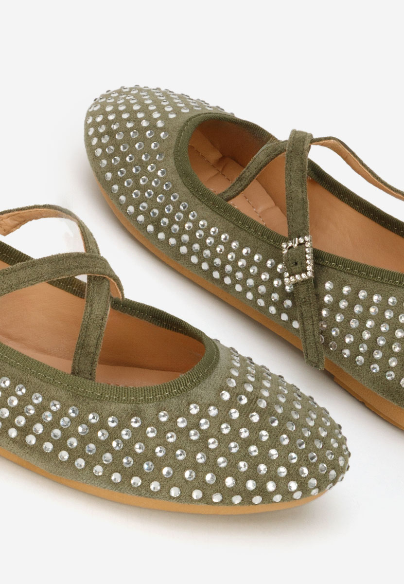 Zelené dámské baleríny Karemy