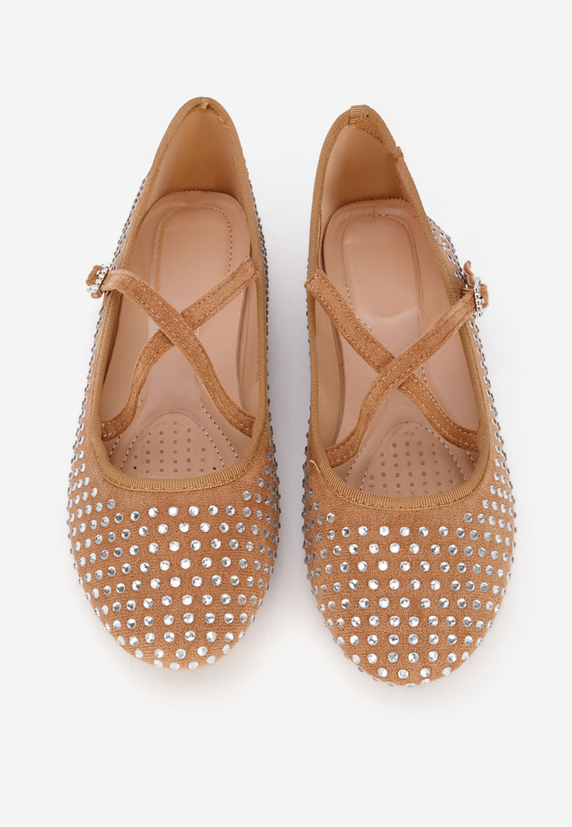 Khaki dámské baleríny Karemy