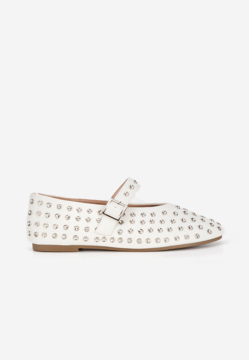 Bílé dámské baleríny Karem