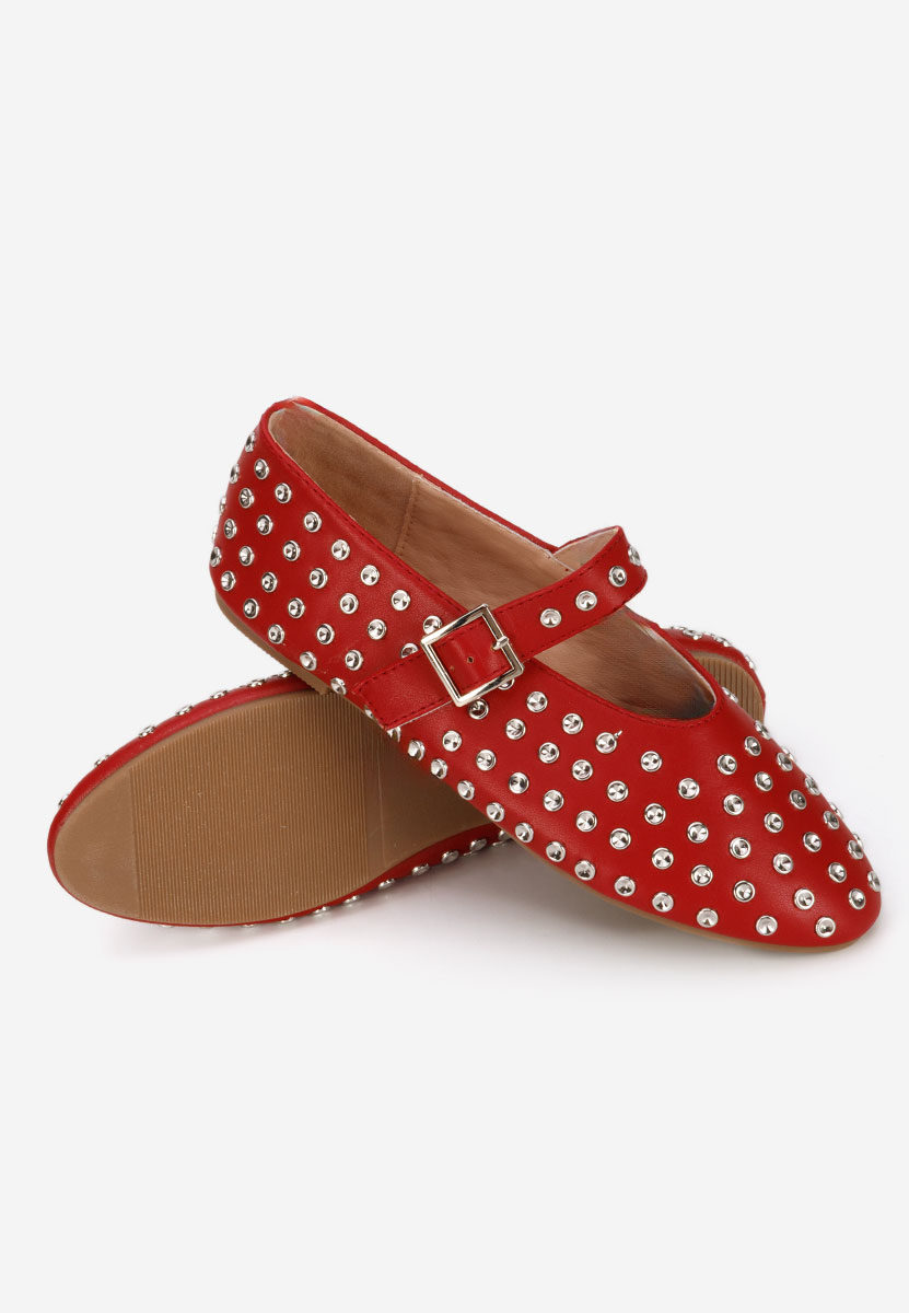 Bordové dámské baleríny Karem