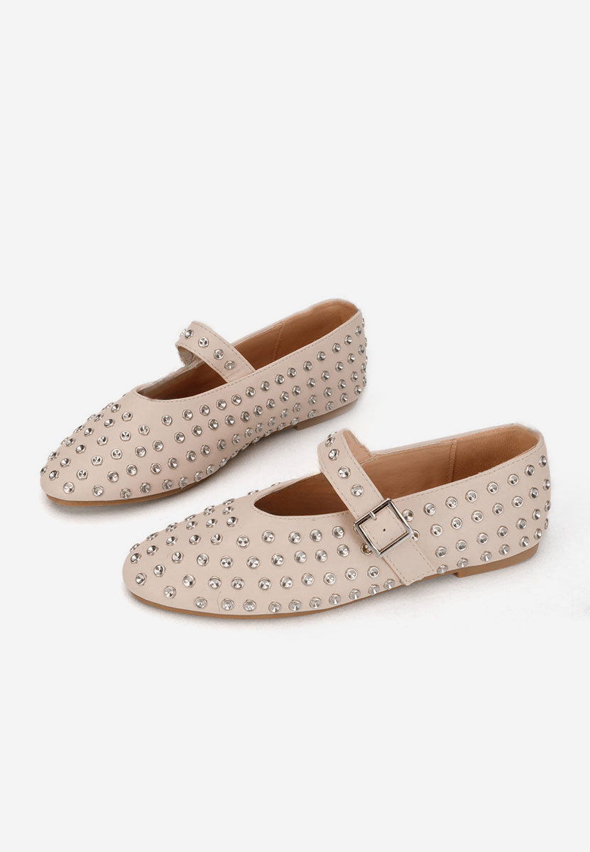 Béžové dámské baleríny Karem