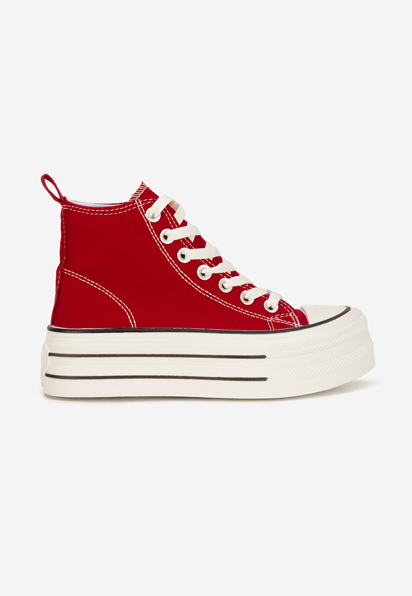 Červené tenisky na platformě Kimala V3