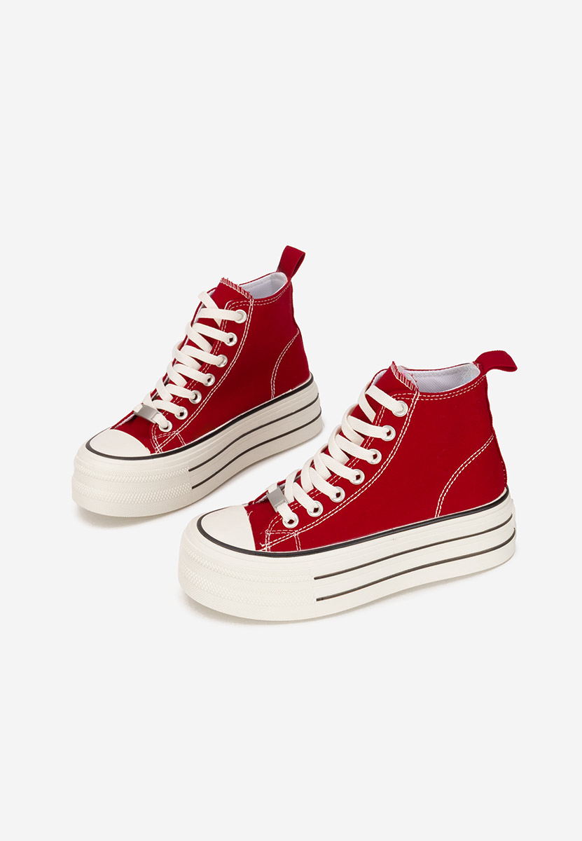 Červené tenisky na platformě Kimala V3