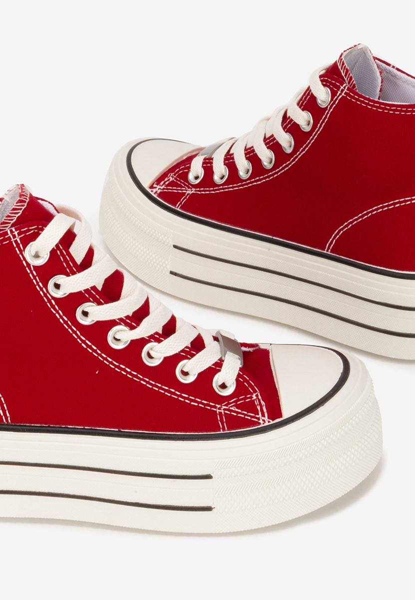 Červené tenisky na platformě Kimala V3