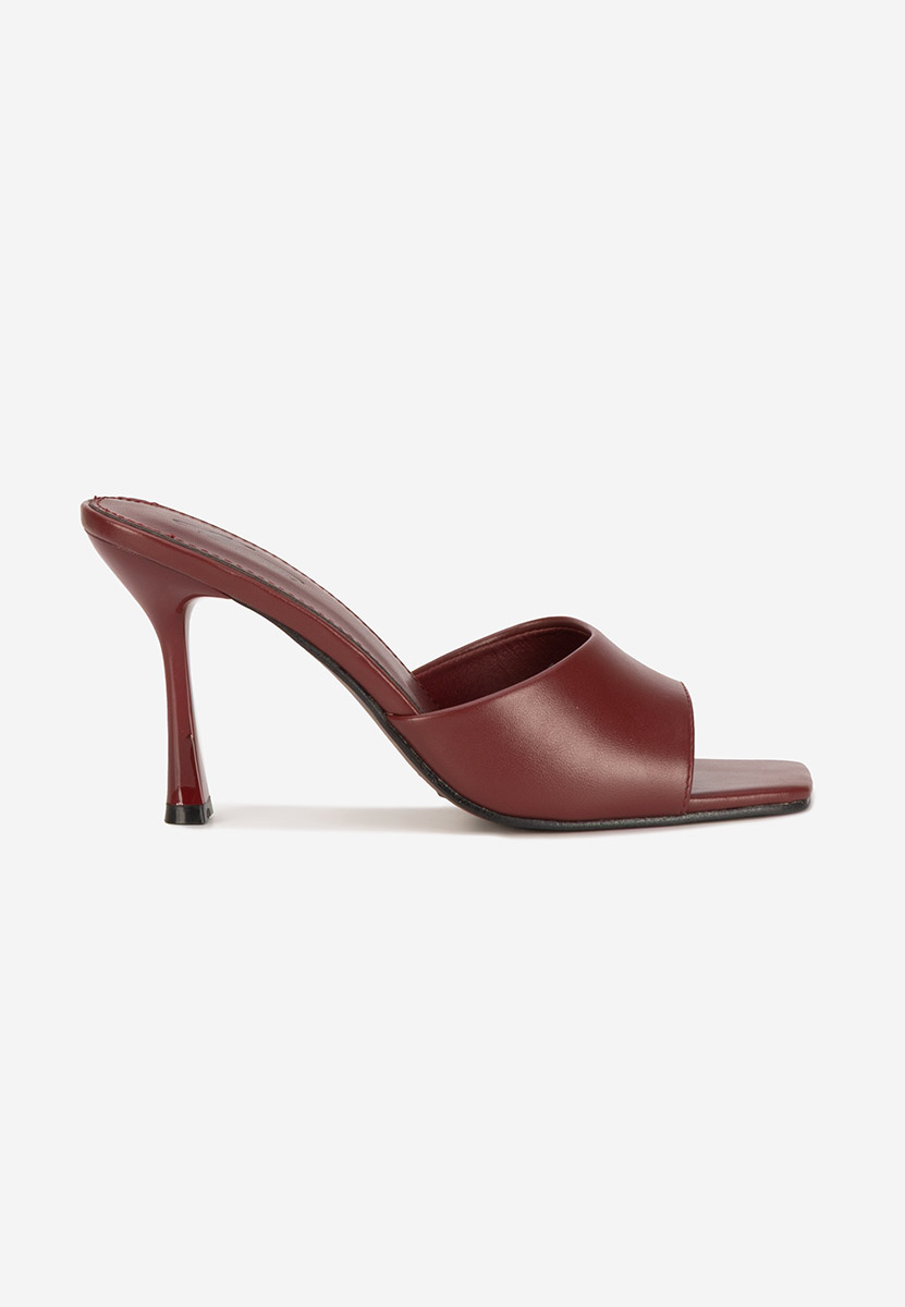 Bordové pantofle na podpatku Eliseia V2