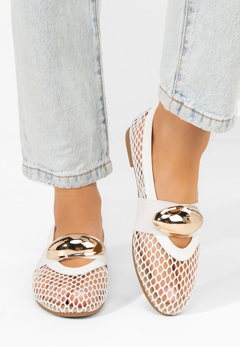 Bílé dámské baleríny Fabiama