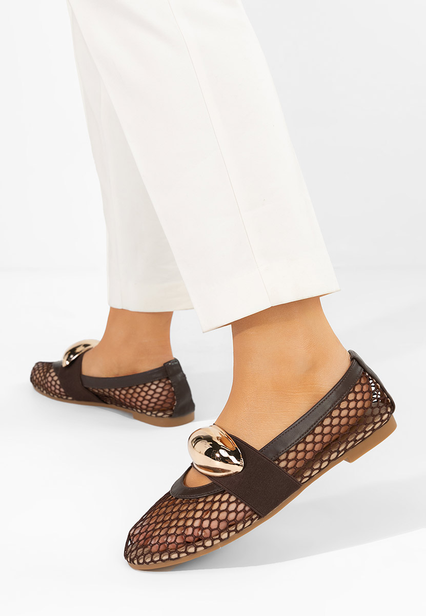 Hnedé dámské baleríny Fabiama