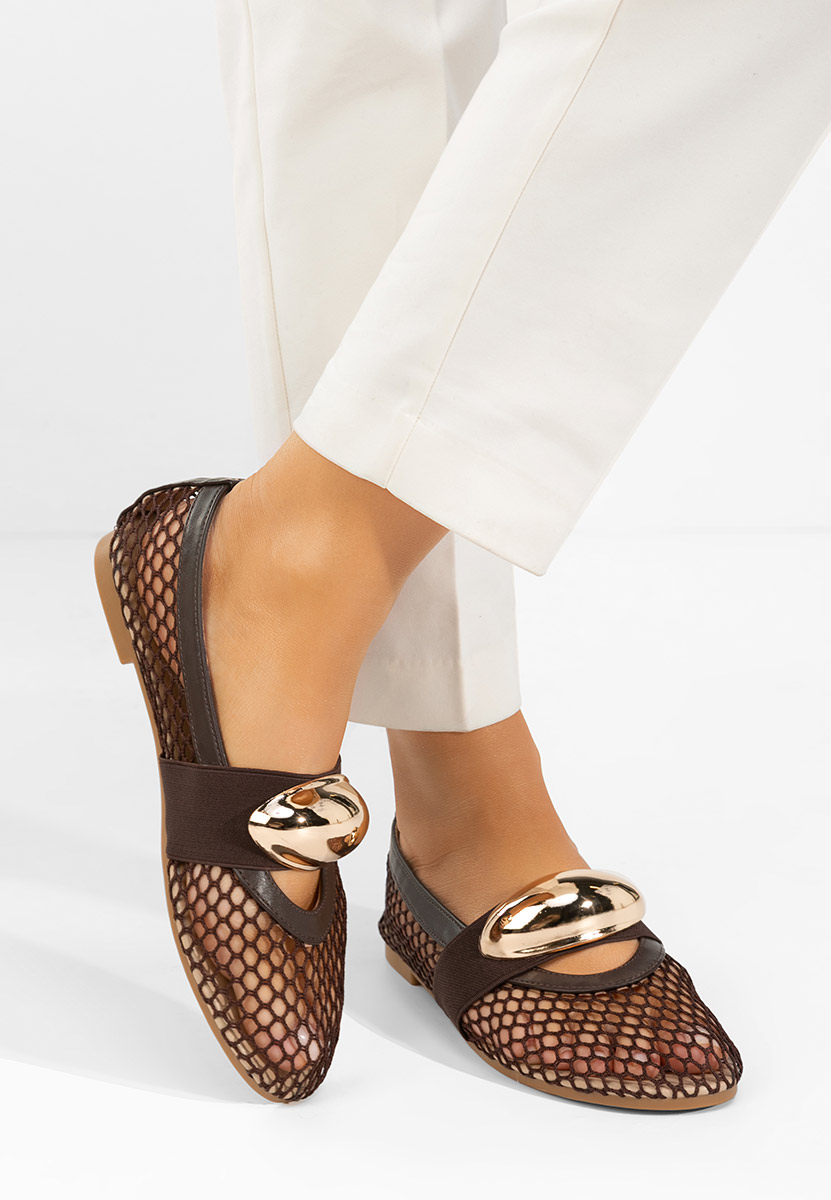 Hnedé dámské baleríny Fabiama