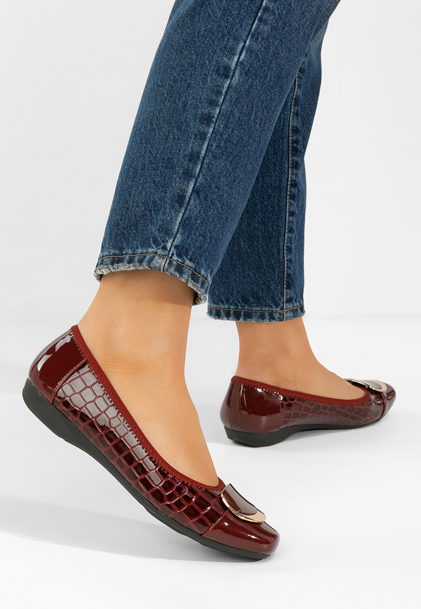 Červené dámské baleríny Denosia