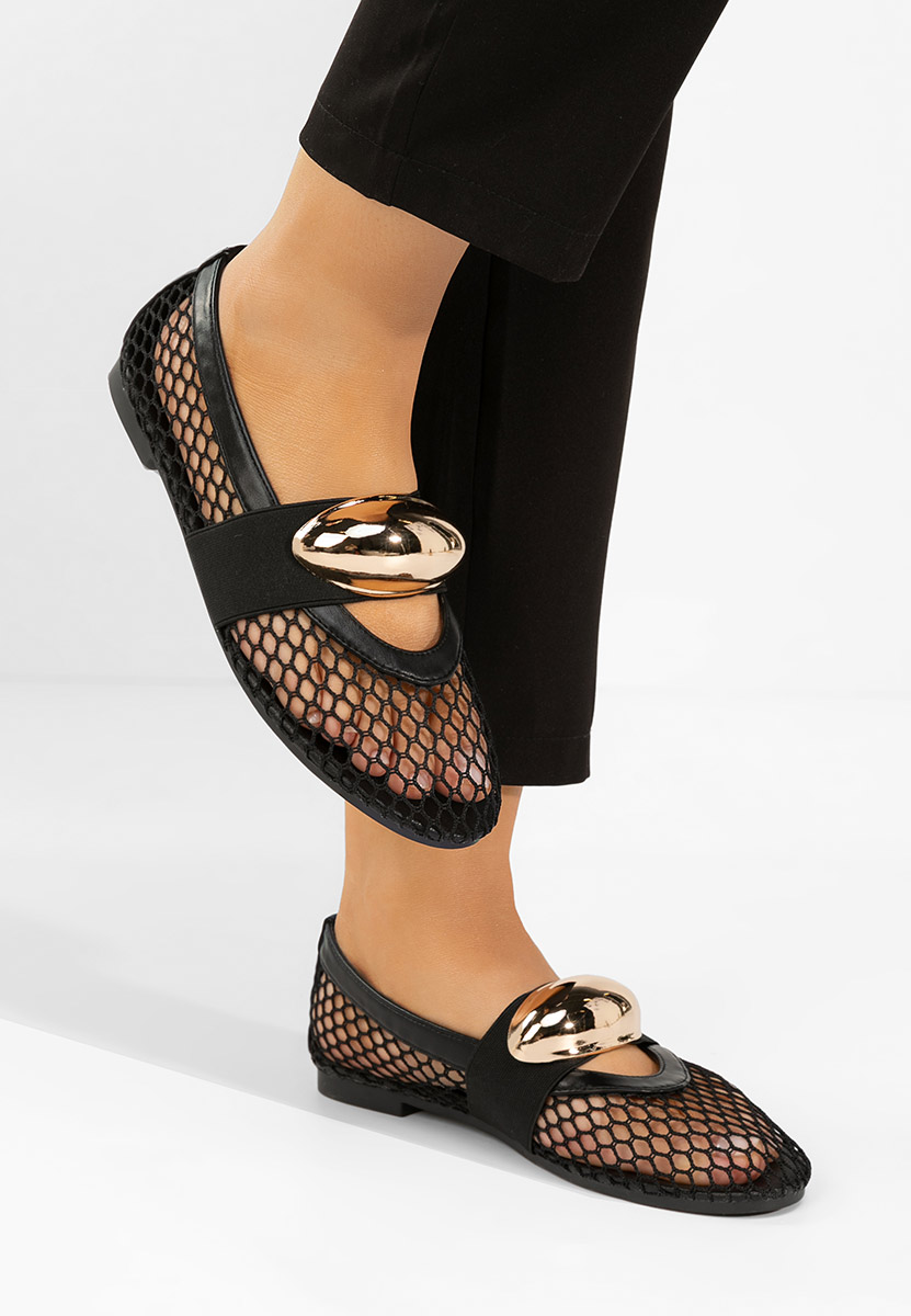 Černé dámské baleríny Fabiama