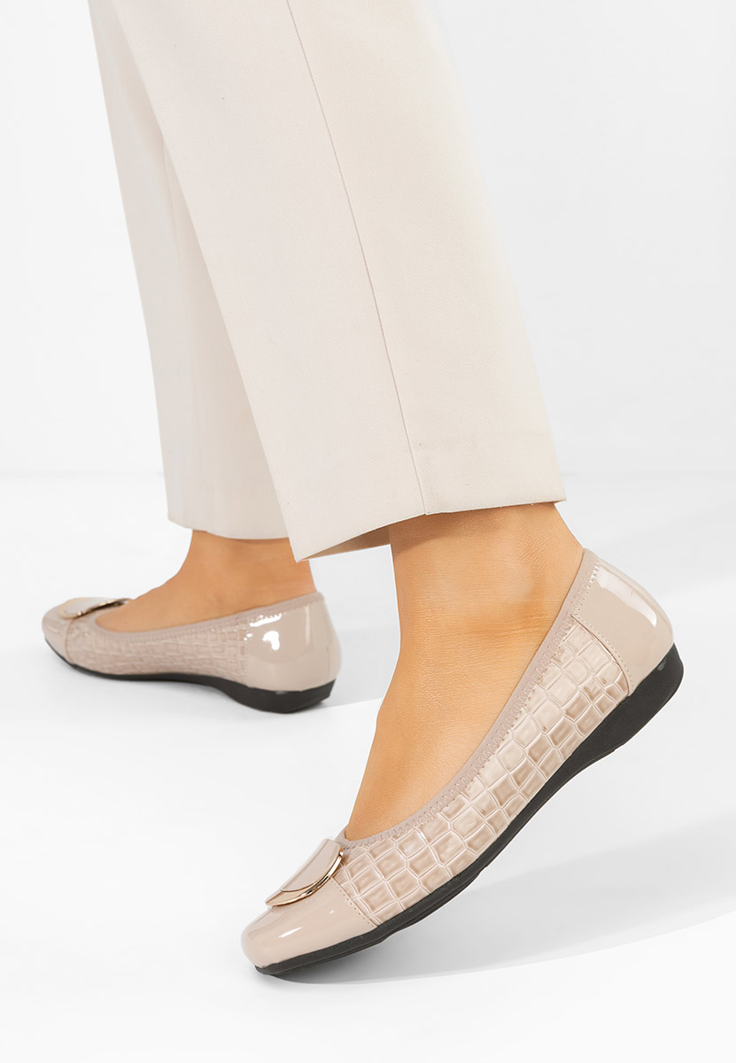 Béžové dámské baleríny Denosia