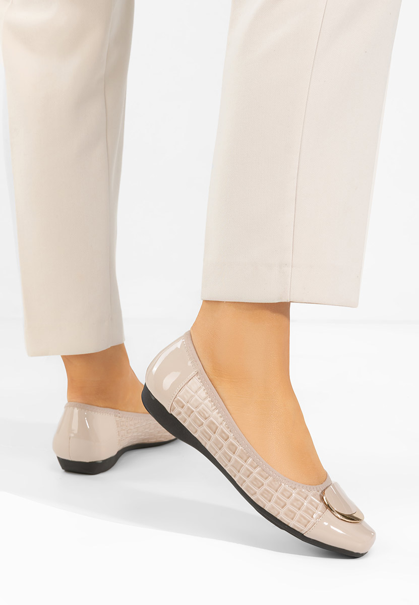 Béžové dámské baleríny Denosia