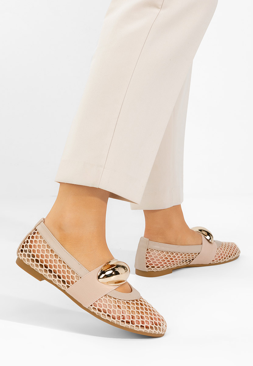 Béžové dámské baleríny Fabiama