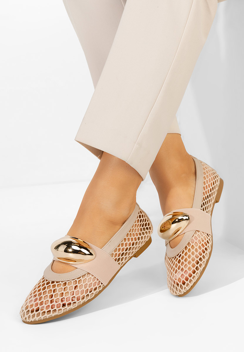 Béžové dámské baleríny Fabiama