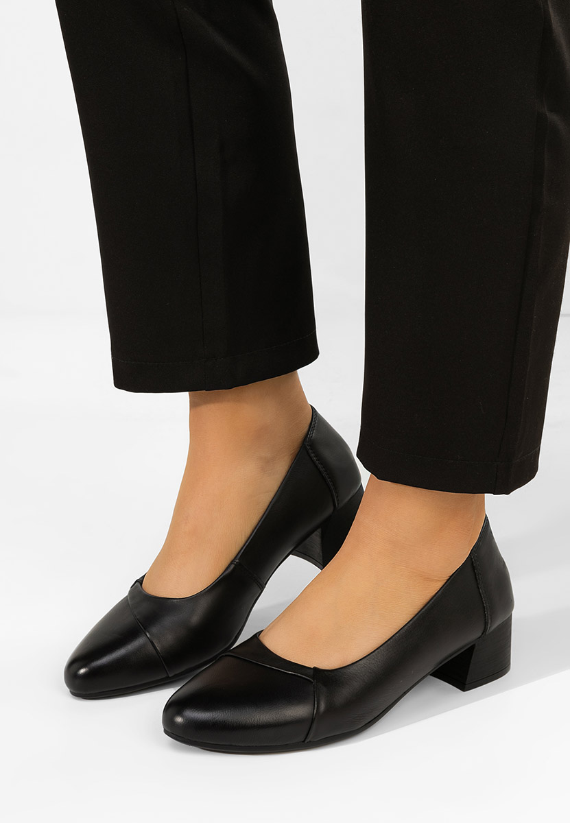 Černé kožené lodičky Giulieta