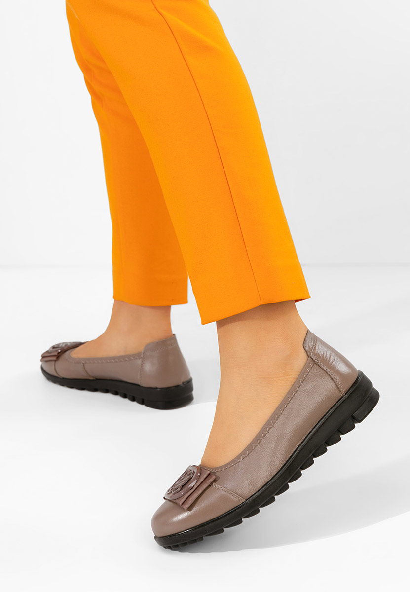 Hnedé dámské baleríny Demarisa V2