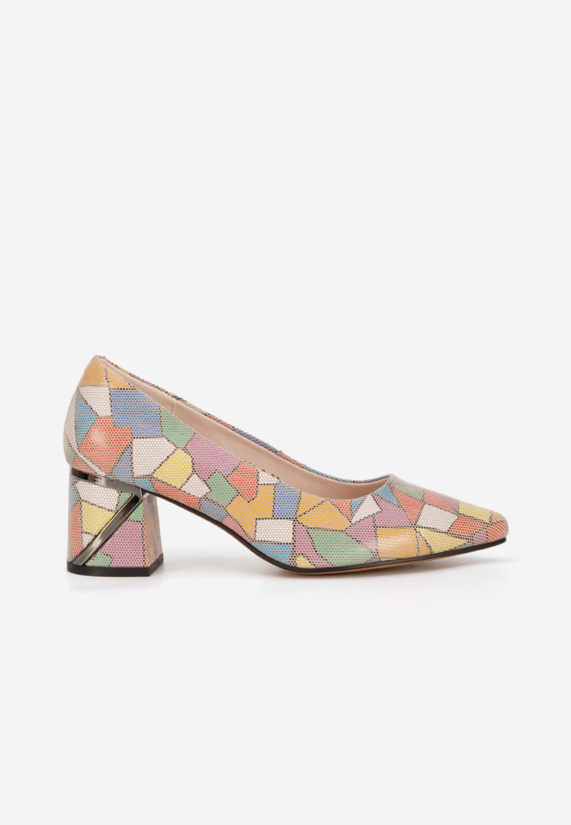 Viacfarebné kožené lodičky Esperanta