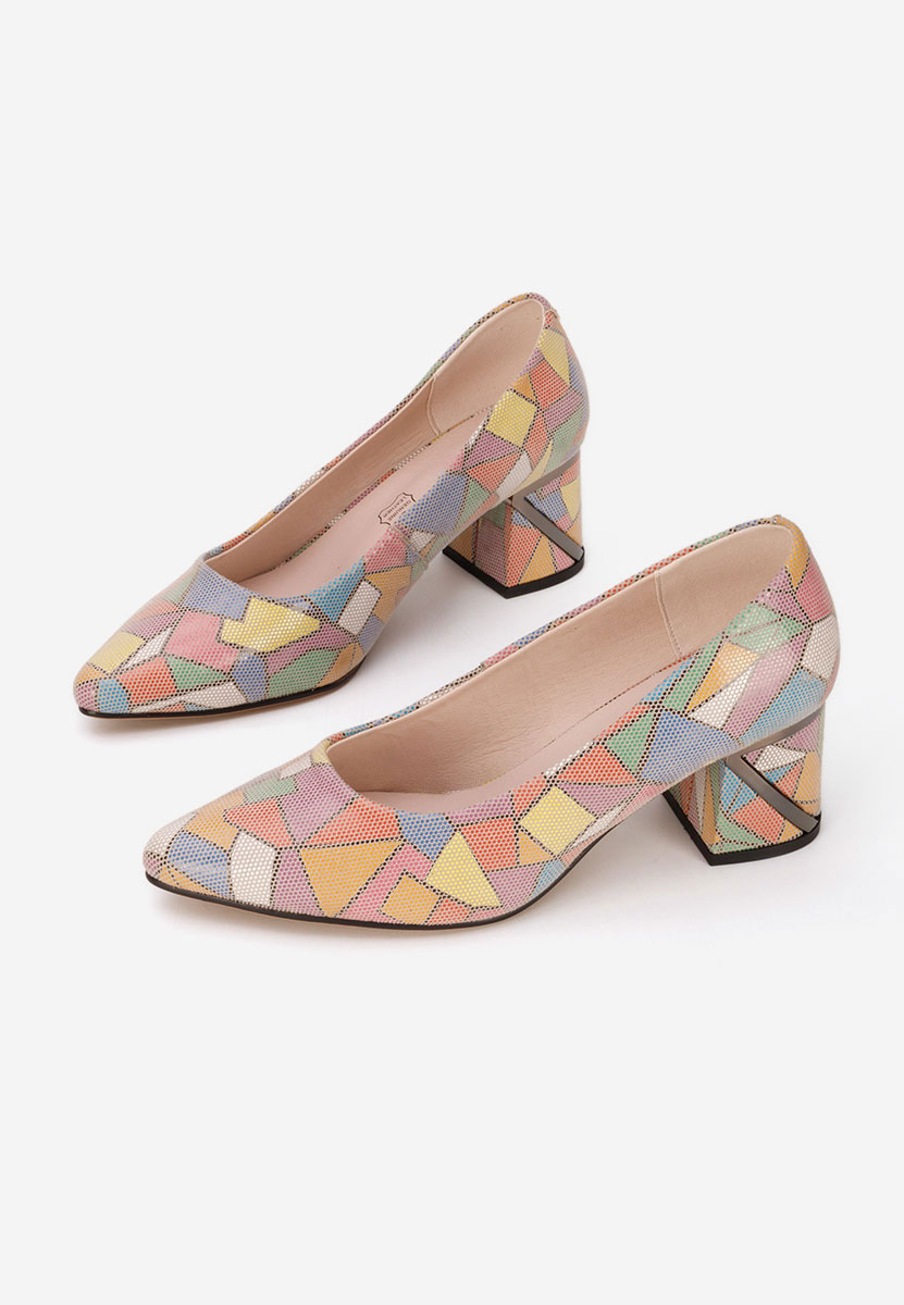 Viacfarebné kožené lodičky Esperanta