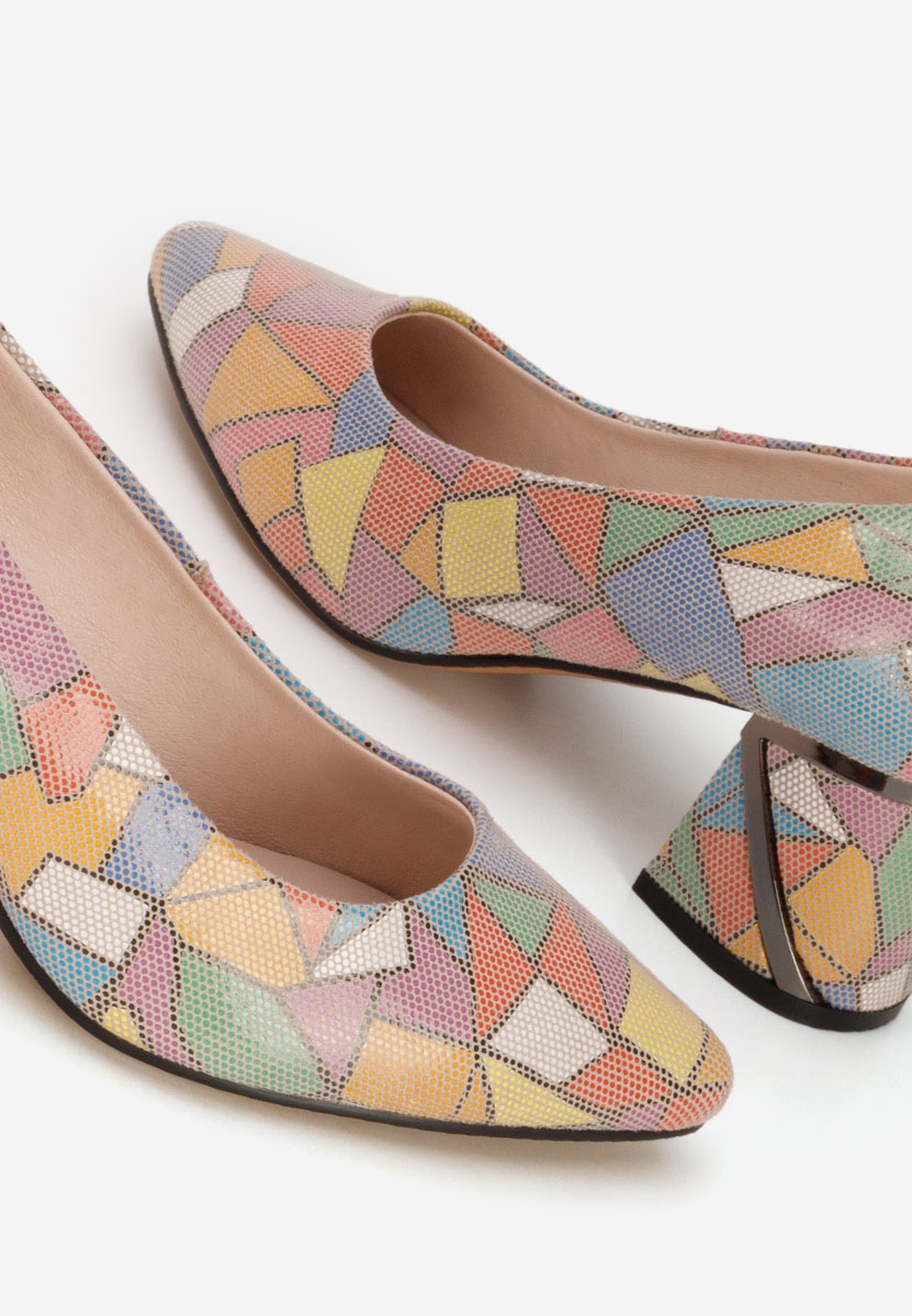 Viacfarebné kožené lodičky Esperanta