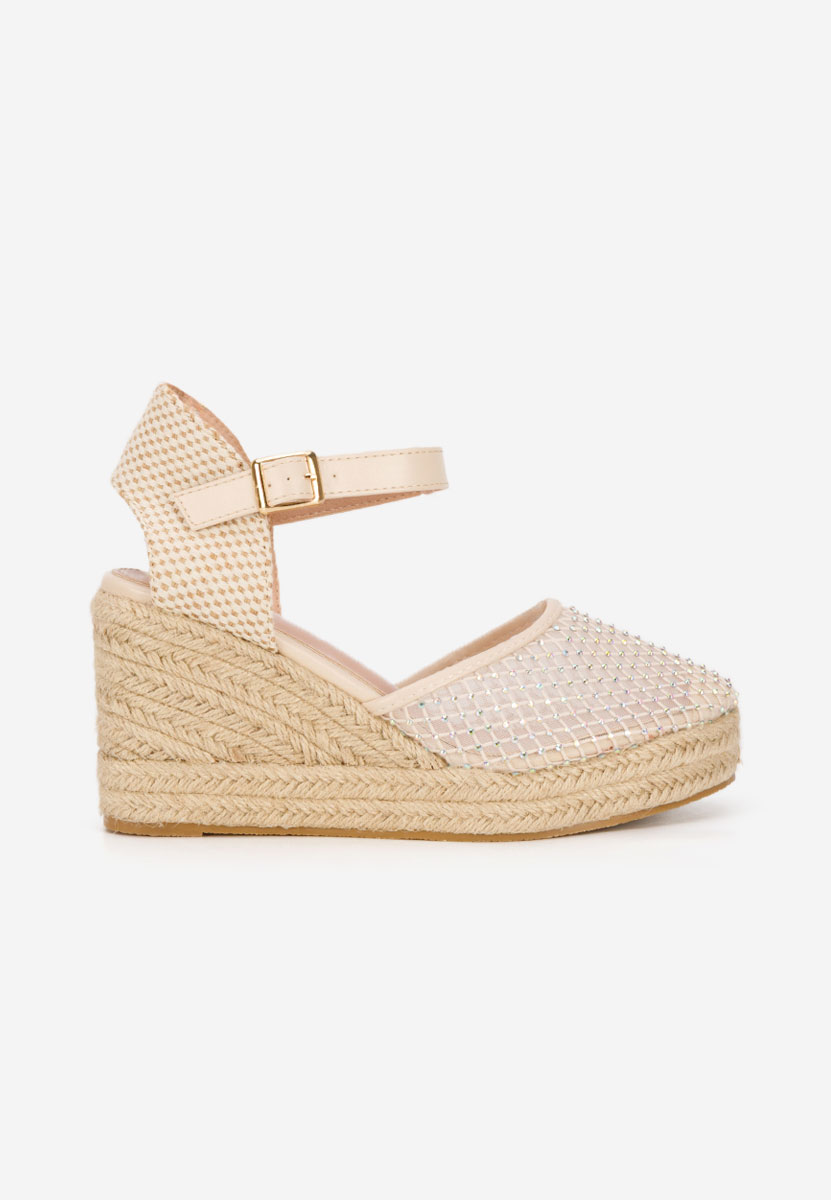 Béžové sandály espadrilky Racelia