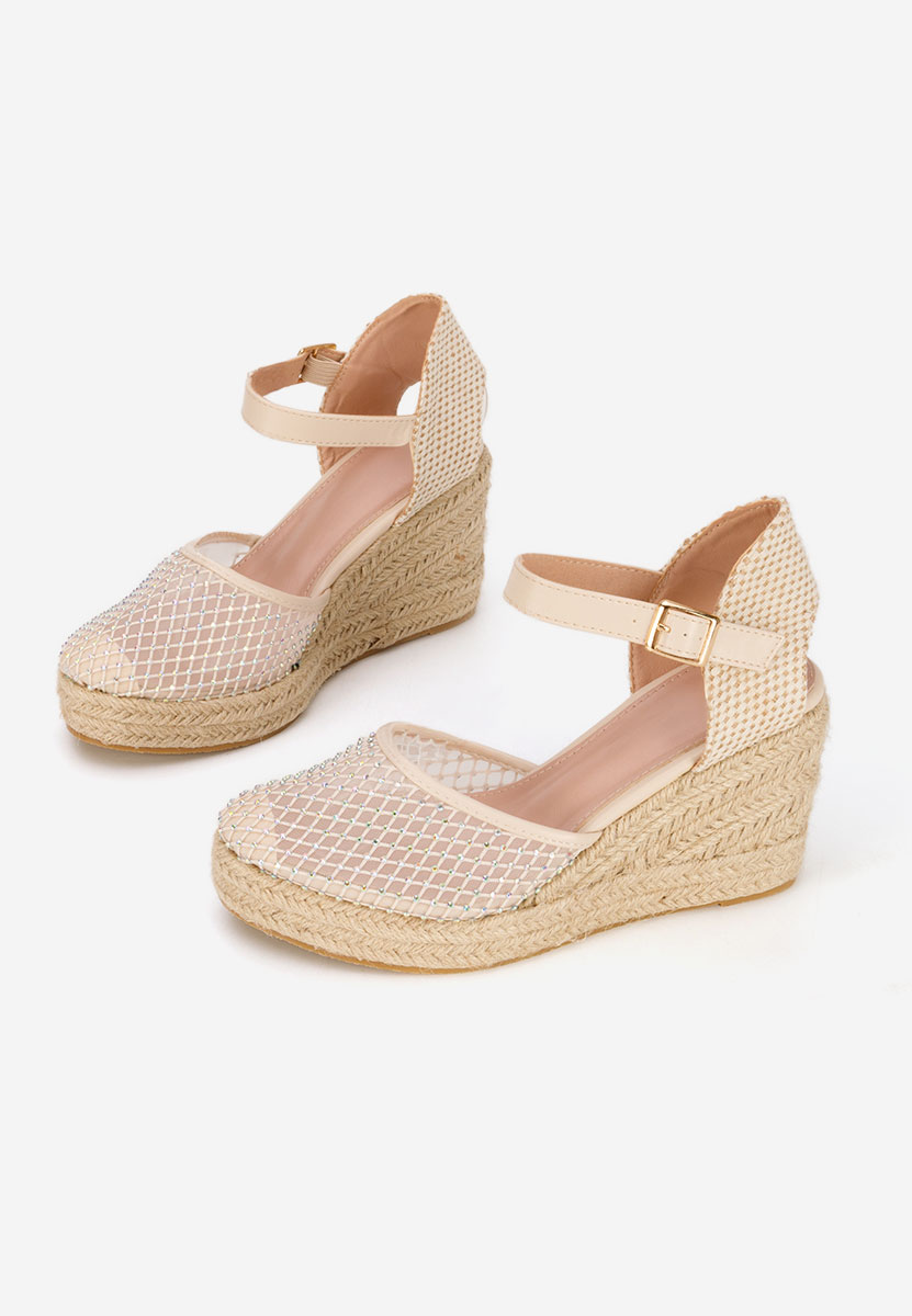 Béžové sandály espadrilky Racelia