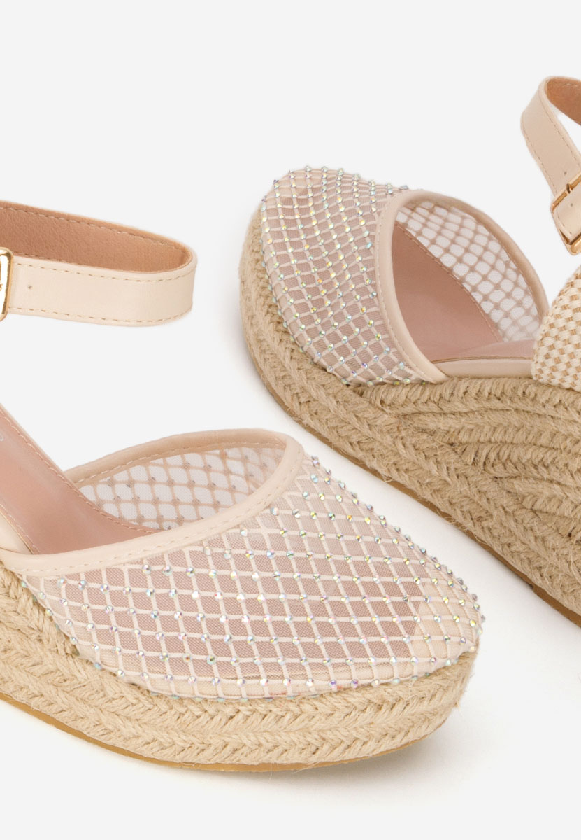Béžové sandály espadrilky Racelia