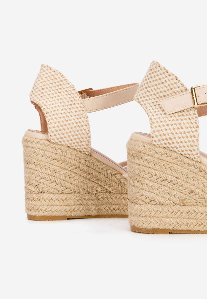 Béžové sandály espadrilky Racelia