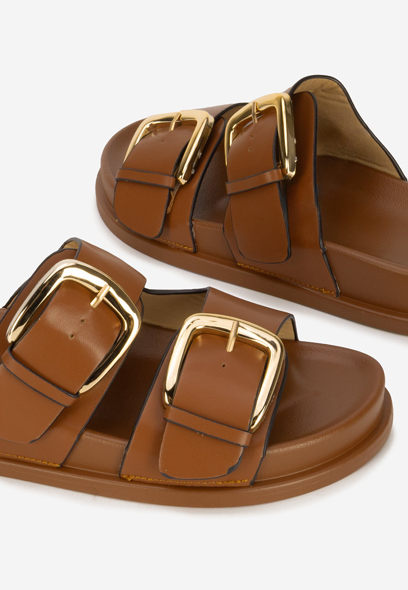 Camelové dámské pantofle Teodia