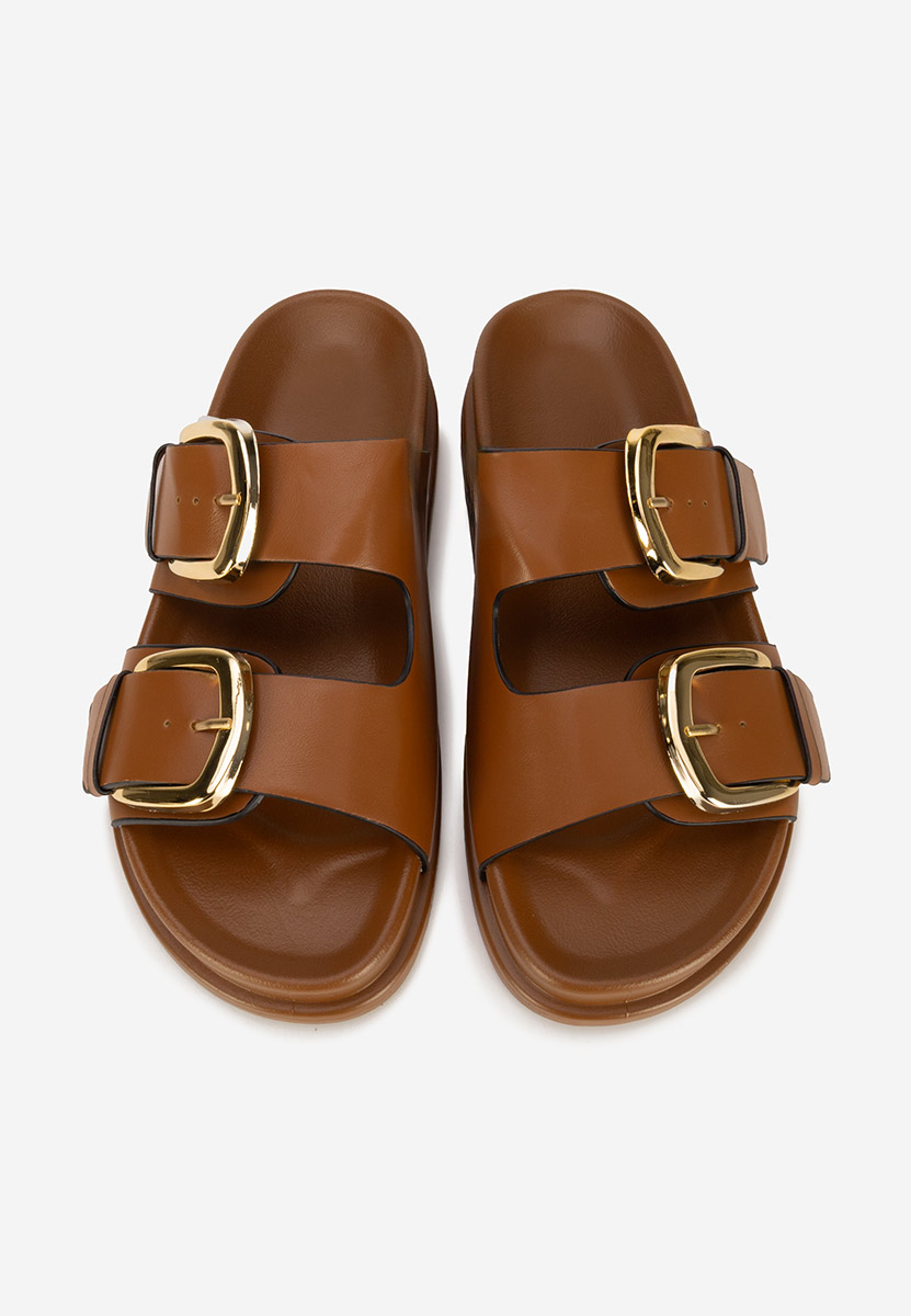 Camelové dámské pantofle Teodia