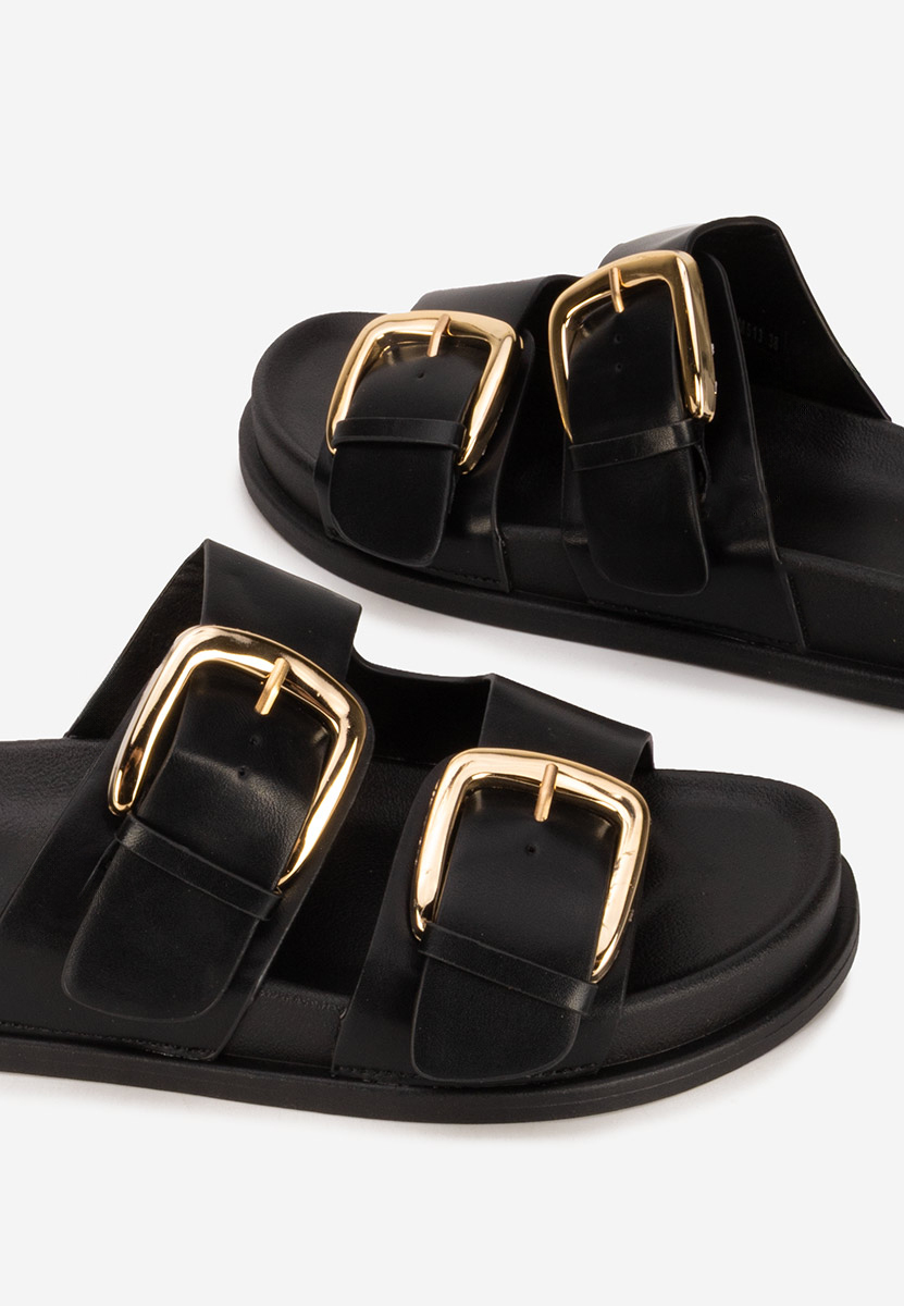 Černé dámské pantofle Teodia