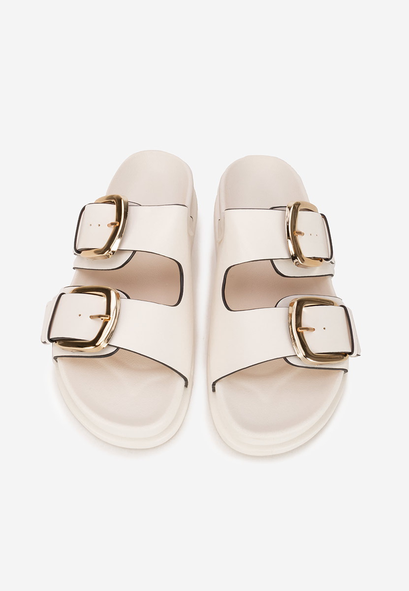 Bílé dámské pantofle Teodia