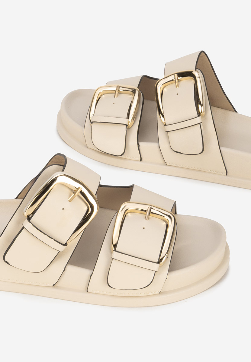 Béžové dámské pantofle Teodia