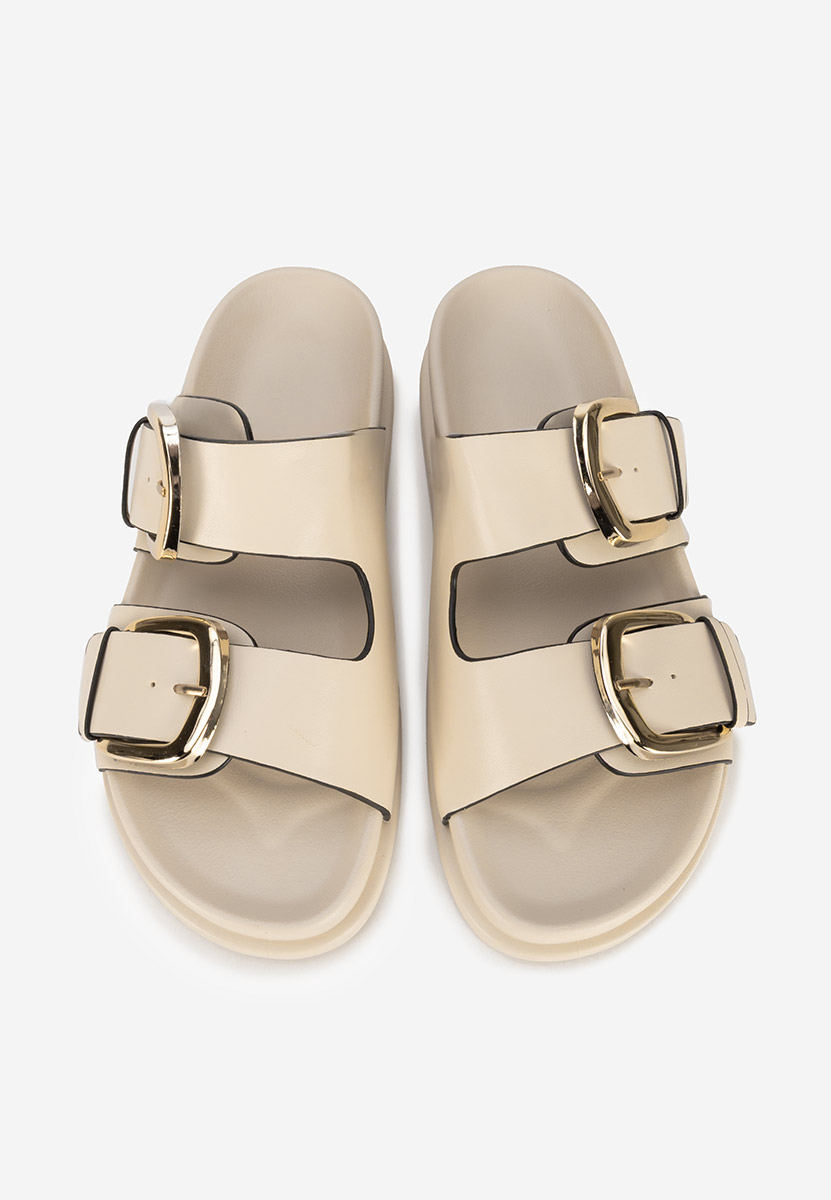 Béžové dámské pantofle Teodia